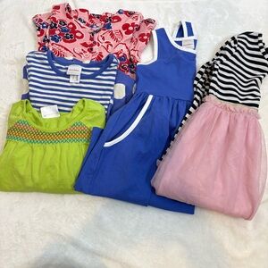 Hanna Andersson Lot Size 5 Dresses Top Blue Striped